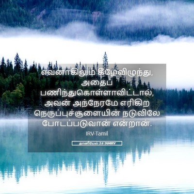 Picture 05 - தானியேல் 3:6 TAMIRV - எவனாகிலும் - Bible Verse Picture