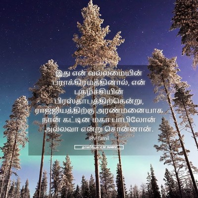 Picture 05 - தானியேல் 4:30 TAMIRV - இது என் - Bible Verse Picture