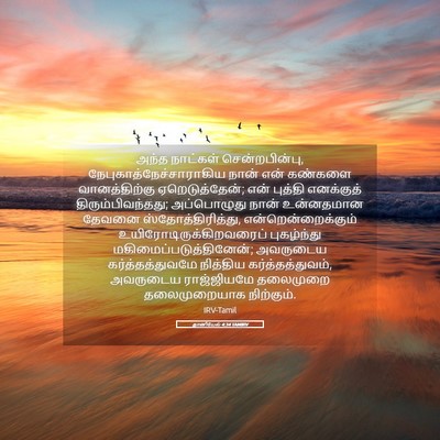 Picture 05 - தானியேல் 4:34 TAMIRV - அந்த நாட்கள் - Bible Verse Picture