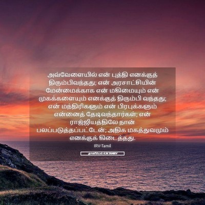 Picture 05 - தானியேல் 4:36 TAMIRV - அவ்வேளையில் என் - Bible Verse Picture