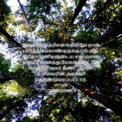 Picture 05 - தானியேல் 7:13 TAMIRV - இரவுநேரத் - Bible Verse Picture