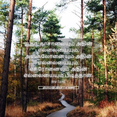 Picture 05 - நியாயாதிபதிகள் 1:18 TAMIRV - யூதா, காசாவையும் - Bible Verse Picture