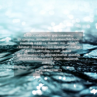 Picture 05 - நியாயாதிபதிகள் 13:5 TAMIRV - நீ கர்ப்பவதியாகி, - Bible Verse Picture