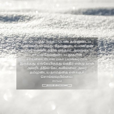 Picture 05 - நியாயாதிபதிகள் 13:6 TAMIRV - அப்பொழுது அந்தப் - Bible Verse Picture