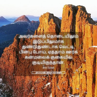 Picture 05 - நியாயாதிபதிகள் 15:8 TAMIRV - அவர்களைத் - Bible Verse Picture