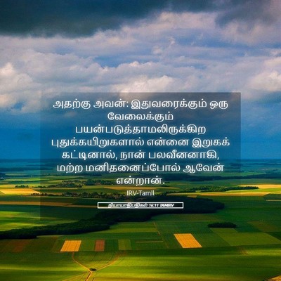 Picture 05 - நியாயாதிபதிகள் 16:11 TAMIRV - அதற்கு அவன்: - Bible Verse Picture