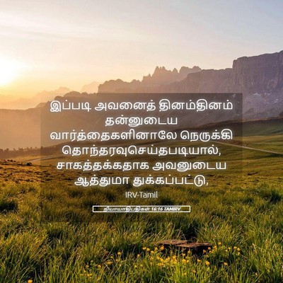 Picture 05 - நியாயாதிபதிகள் 16:16 TAMIRV - இப்படி அவனைத் - Bible Verse Picture