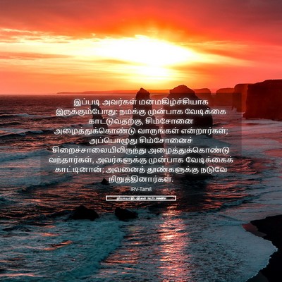 Picture 05 - நியாயாதிபதிகள் 16:25 TAMIRV - இப்படி அவர்கள் - Bible Verse Picture