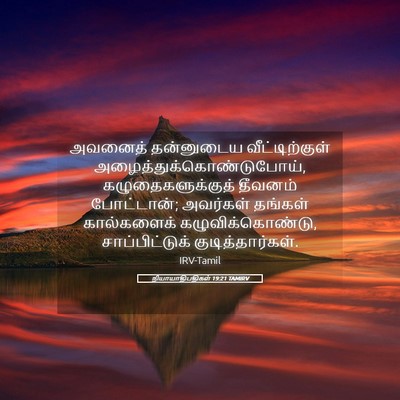 Picture 05 - நியாயாதிபதிகள் 19:21 TAMIRV - அவனைத் தன்னுடைய - Bible Verse Picture
