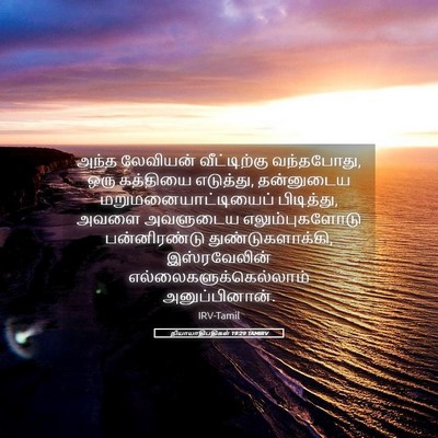 Picture 05 - நியாயாதிபதிகள் 19:29 TAMIRV - அந்த லேவியன் - Bible Verse Picture