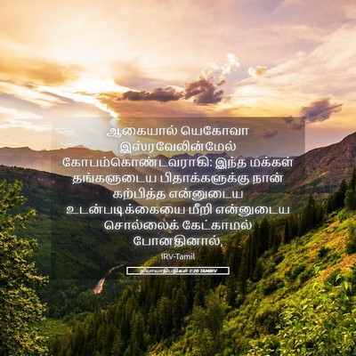 Picture 05 - நியாயாதிபதிகள் 2:20 TAMIRV - ஆகையால் யெகோவா - Bible Verse Picture