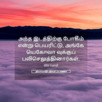 Picture 05 - நியாயாதிபதிகள் 2:5 TAMIRV - அந்த இடத்திற்கு - Bible Verse Picture