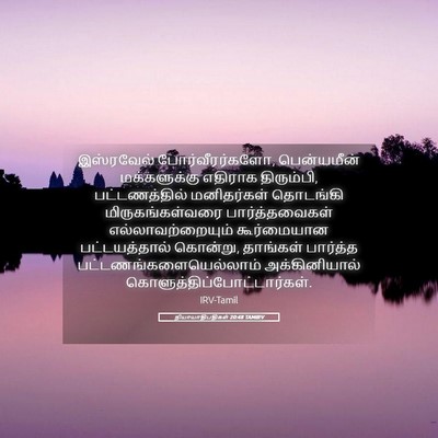 Picture 05 - நியாயாதிபதிகள் 20:48 TAMIRV - இஸ்ரவேல் - Bible Verse Picture