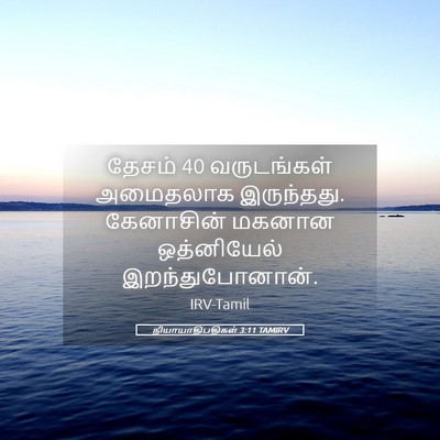 Picture 05 - நியாயாதிபதிகள் 3:11 TAMIRV - தேசம் 40 வருடங்கள் - Bible Verse Picture