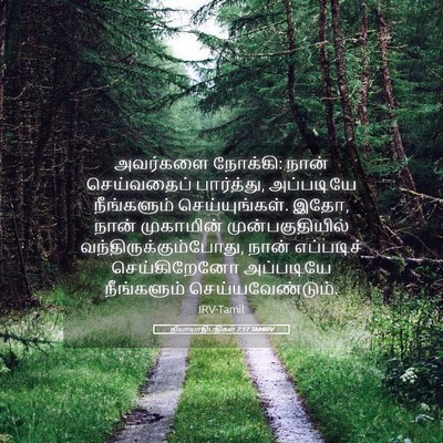 Picture 05 - நியாயாதிபதிகள் 7:17 TAMIRV - அவர்களை நோக்கி: - Bible Verse Picture