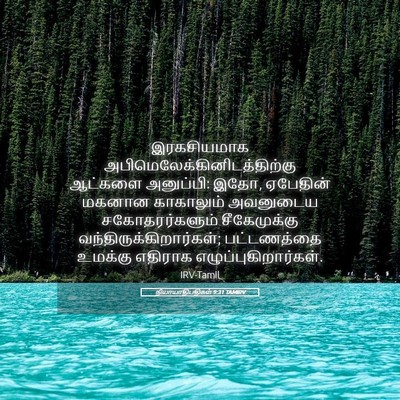 Picture 05 - நியாயாதிபதிகள் 9:31 TAMIRV - இரகசியமாக - Bible Verse Picture