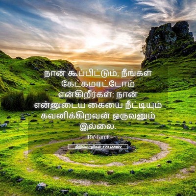 Picture 05 - நீதிமொழிகள் 1:24 TAMIRV - நான் - Bible Verse Picture