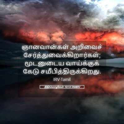 Picture 05 - நீதிமொழிகள் 10:14 TAMIRV - ஞானவான்கள் - Bible Verse Picture
