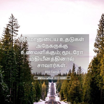 Picture 05 - நீதிமொழிகள் 10:21 TAMIRV - நீதிமானுடைய - Bible Verse Picture