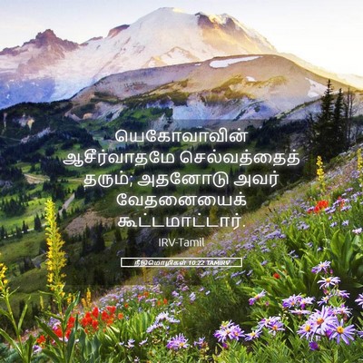 Picture 05 - நீதிமொழிகள் 10:22 TAMIRV - யெகோவாவின் - Bible Verse Picture