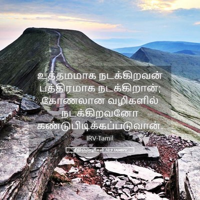 Picture 05 - நீதிமொழிகள் 10:9 TAMIRV - உத்தமமாக - Bible Verse Picture