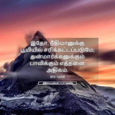 Picture 05 - நீதிமொழிகள் 11:31 TAMIRV - இதோ, நீதிமானுக்கு - Bible Verse Picture