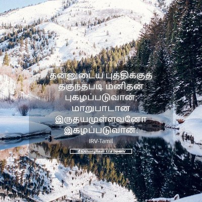 Picture 05 - நீதிமொழிகள் 12:8 TAMIRV - தன்னுடைய - Bible Verse Picture