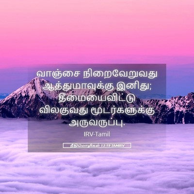 Picture 05 - நீதிமொழிகள் 13:19 TAMIRV - வாஞ்சை - Bible Verse Picture