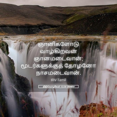 Picture 05 - நீதிமொழிகள் 13:20 TAMIRV - ஞானிகளோடு - Bible Verse Picture