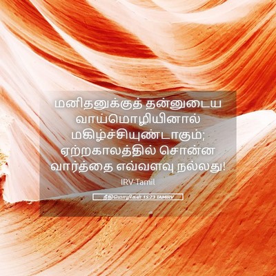 Picture 05 - நீதிமொழிகள் 15:23 TAMIRV - மனிதனுக்குத் - Bible Verse Picture