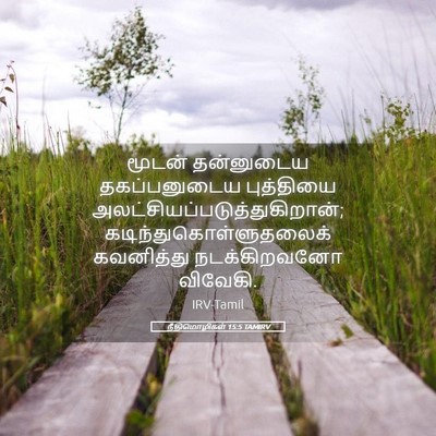 Picture 05 - நீதிமொழிகள் 15:5 TAMIRV - மூடன் தன்னுடைய - Bible Verse Picture