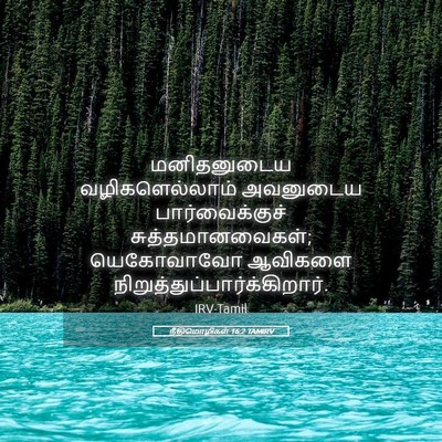 Picture 05 - நீதிமொழிகள் 16:2 TAMIRV - மனிதனுடைய - Bible Verse Picture