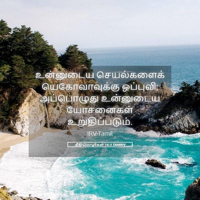 Picture 05 - நீதிமொழிகள் 16:3 TAMIRV - உன்னுடைய - Bible Verse Picture