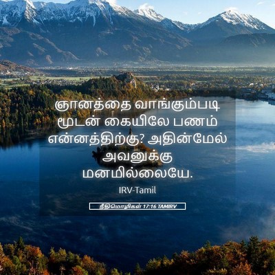 Picture 05 - நீதிமொழிகள் 17:16 TAMIRV - ஞானத்தை - Bible Verse Picture