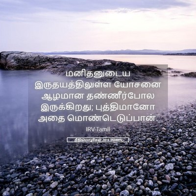 Picture 05 - நீதிமொழிகள் 20:5 TAMIRV - மனிதனுடைய - Bible Verse Picture