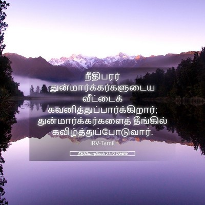 Picture 05 - நீதிமொழிகள் 21:12 TAMIRV - நீதிபரர் - Bible Verse Picture