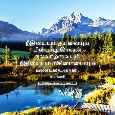 Picture 05 - நீதிமொழிகள் 21:21 TAMIRV - நீதியையும் - Bible Verse Picture