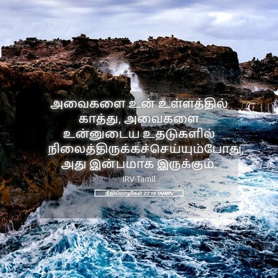 Picture 05 - நீதிமொழிகள் 22:18 TAMIRV - அவைகளை உன் - Bible Verse Picture