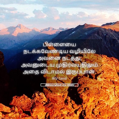 Picture 05 - நீதிமொழிகள் 22:6 TAMIRV - பிள்ளையை - Bible Verse Picture