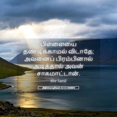 Picture 05 - நீதிமொழிகள் 23:13 TAMIRV - பிள்ளையை - Bible Verse Picture