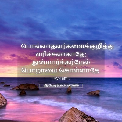 Picture 05 - நீதிமொழிகள் 24:19 TAMIRV -  - Bible Verse Picture