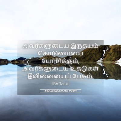 Picture 05 - நீதிமொழிகள் 24:2 TAMIRV - அவர்களுடைய - Bible Verse Picture