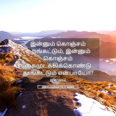 Picture 05 - நீதிமொழிகள் 24:33 TAMIRV - இன்னும் கொஞ்சம் - Bible Verse Picture
