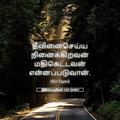 Picture 05 - நீதிமொழிகள் 24:8 TAMIRV - தீவினைசெய்ய - Bible Verse Picture