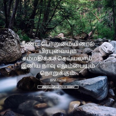 Picture 05 - நீதிமொழிகள் 25:15 TAMIRV - நீண்ட - Bible Verse Picture