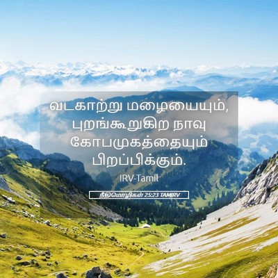Picture 05 - நீதிமொழிகள் 25:23 TAMIRV - வடகாற்று - Bible Verse Picture