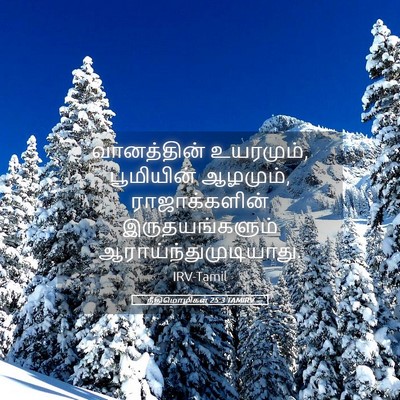 Picture 05 - நீதிமொழிகள் 25:3 TAMIRV - வானத்தின் - Bible Verse Picture
