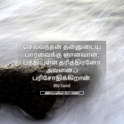 Picture 05 - நீதிமொழிகள் 28:11 TAMIRV - செல்வந்தன் - Bible Verse Picture