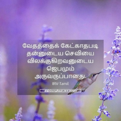 Picture 05 - நீதிமொழிகள் 28:9 TAMIRV - வேதத்தைக் - Bible Verse Picture