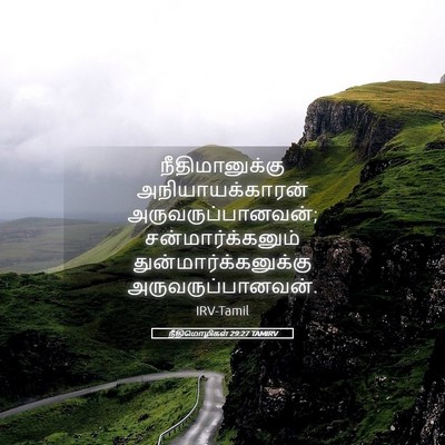 Picture 05 - நீதிமொழிகள் 29:27 TAMIRV - நீதிமானுக்கு - Bible Verse Picture